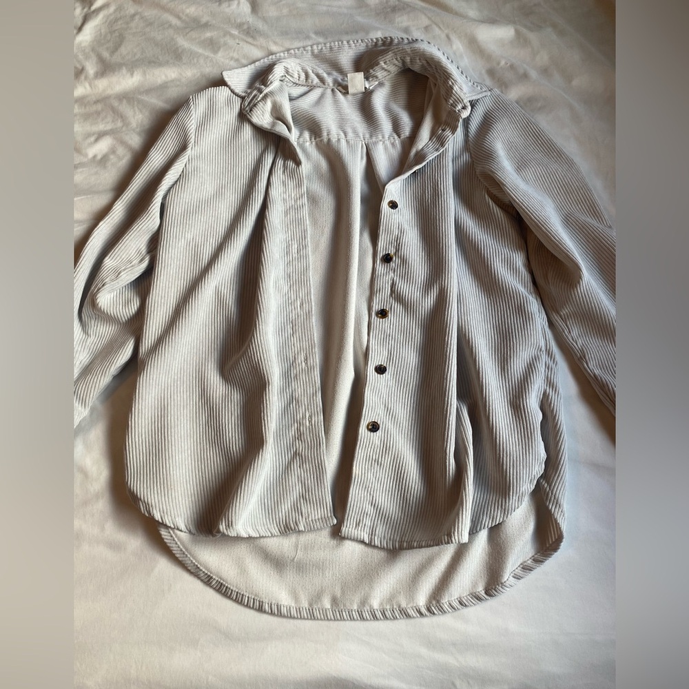 H&M Cream Ribbed Top